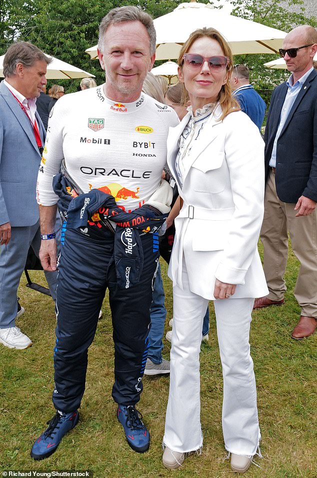 Geri and Christian's outing comes as they try to move on from the F1 boss' sexting scandal (pictured in July)