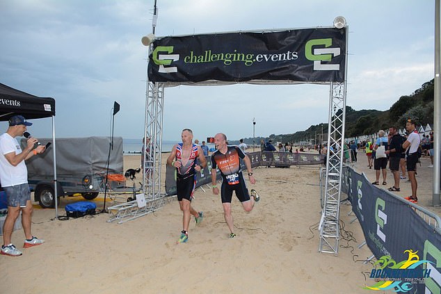 Mark (photo, right) collapsed while running during the race in Torremolinos on Thursday