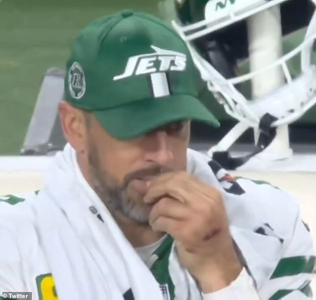 Fans are speculating that Aaron Rodgers ate his own boogers on the sideline