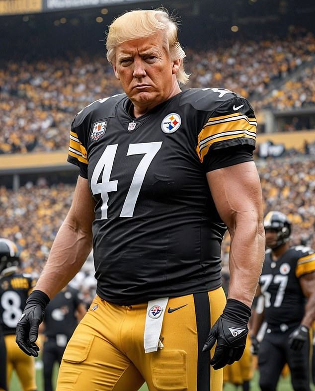 Before the game, he posted a funny photo of himself in a Steelers uniform on social media