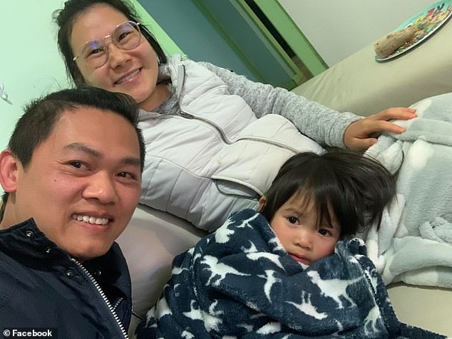 Dihn Nguyen (pictured with his wife and daughter) broke his silence about the tragedy on Monday