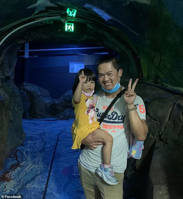 Dinh Nguyen (pictured with daughter Hazel during a trip to the aquarium) admitted his wife had 'some ups and downs'