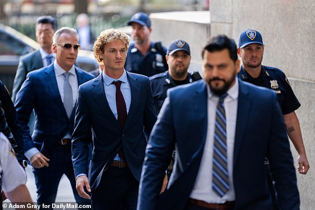 Pictured: Daniel Penny arrives at Manhattan Criminal Court in New York City on October 21