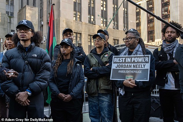 Anti-racism demonstrators gathered at the downtown courthouse on Monday