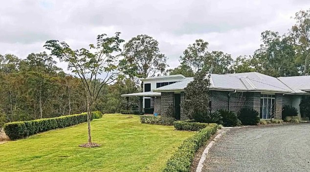 Pictured: the Crawfords' Upper Lockyer home, which was listed on Airbnb in September