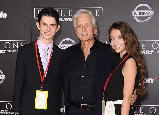 In 2021, Catherine revealed that both Carys and Dylan are committed to acting (Dylan and Carys pictured with Michael in 2016)