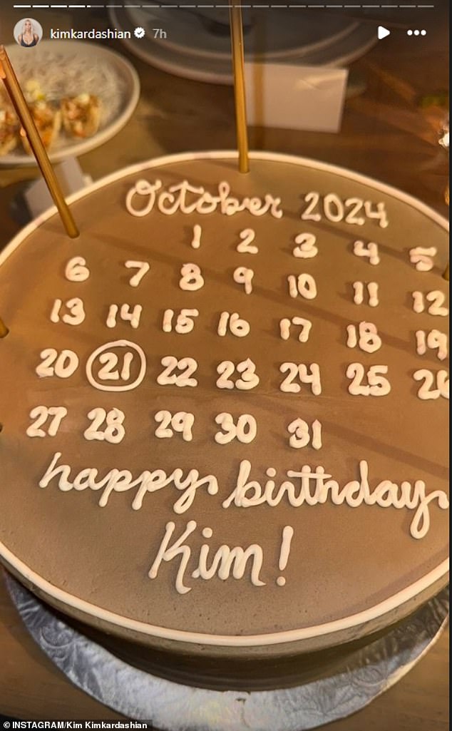 Kim felt the love as she celebrated her birthday