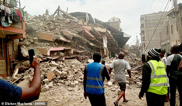 The Kenya Red Cross said several families are likely trapped in the collapsed building