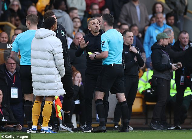 O'Neil was furious after the goal was eventually awarded despite an initial offside decision