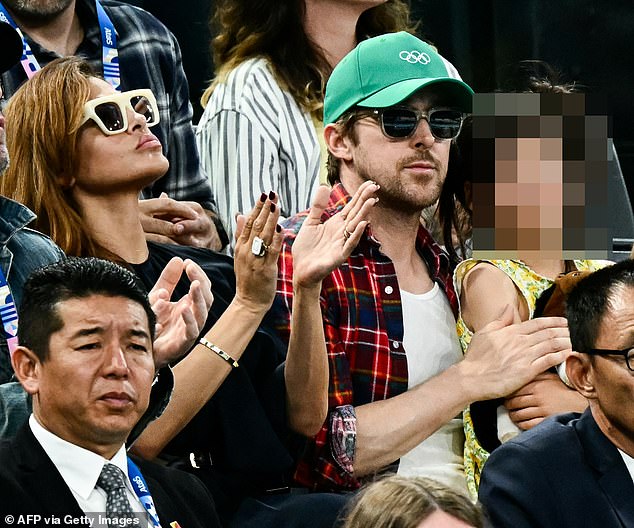 The star also admitted that Gosling makes her feel 'really f****** sexy'; (pictured during the 2024 Olympic Games in Paris, France in August)