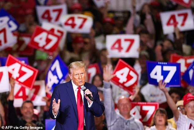 Donald Trump campaigned in Lancaster on Sunday evening