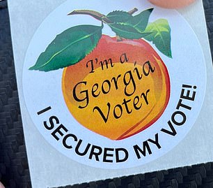 The sticker given to voters in Georgia after they cast their ballots in the 2024 election