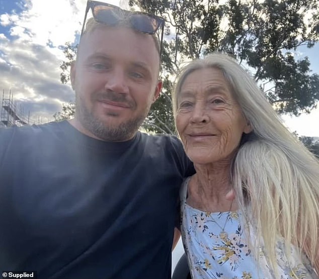 Mr Norris had traveled back to where he grew up on the Gold Coast to plan his mother's funeral. The two were very close and on the morning of the funeral Mr Norris went for a walk in the bush to 'clear his head' (photo Mr Norris with his beloved mother, Jenny Norris, 75)