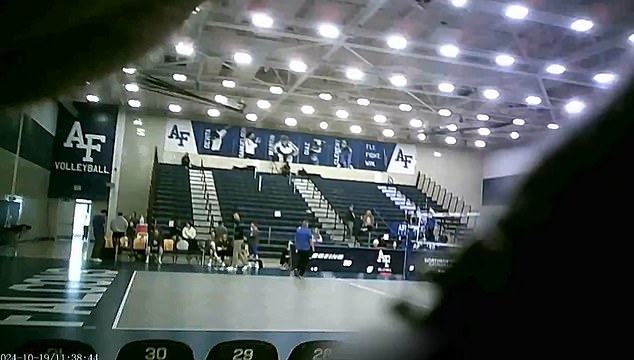 A fan captured the moment he was told he couldn't wear a 'Keep Women's Sports Female' jersey during the Air Force Academy's game against San Jose State and Fleming