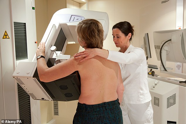 A woman getting a mammography in a clinic. Around 4,900 women in Scotland are diagnosed with breast cancer every year and around 15 per cent have triple negative breast cancer