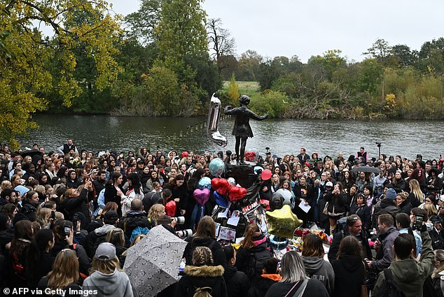 Fans commemorated Liam Payne at the Peter Pan statue in Kensington Gardens in London on Sunday