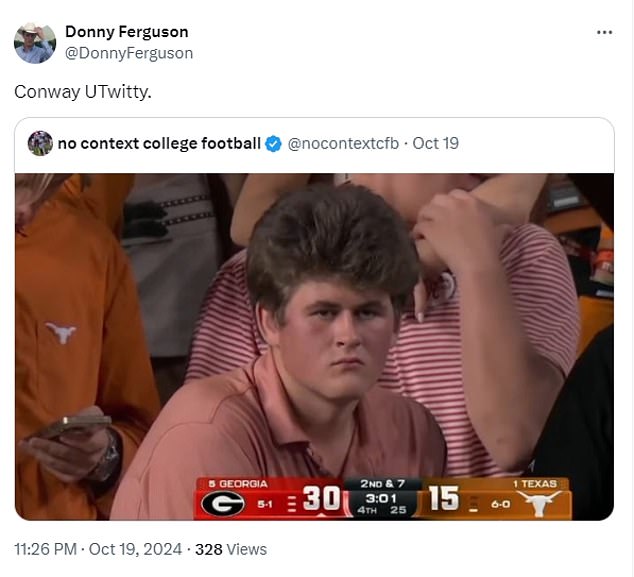 1729564023 140 Social media left stunned as college fan with eye catching appearance