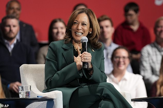 Despite the smile, Harris admitted she was feeling the pressure of the ongoing campaign