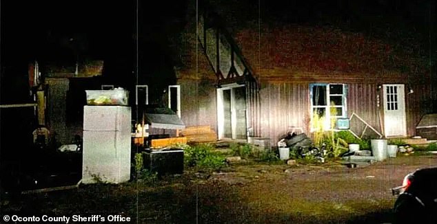 Photos from outside her home in Amberg show the lawn strewn with rubbish, including a refrigerator and other furniture