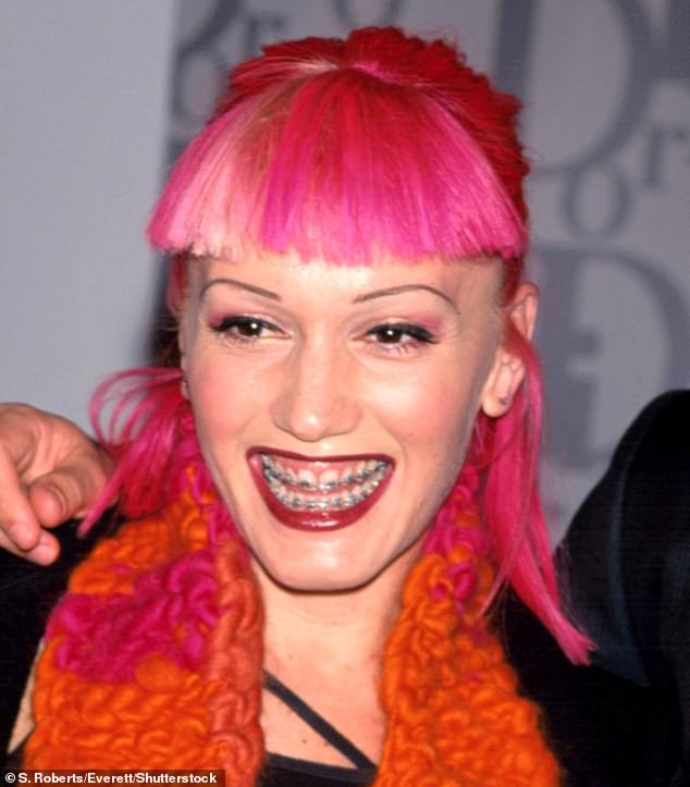 The star has undergone a remarkable transformation over the years, from braces and pink hair to a blonde bombshell; Gwen seen in 1999