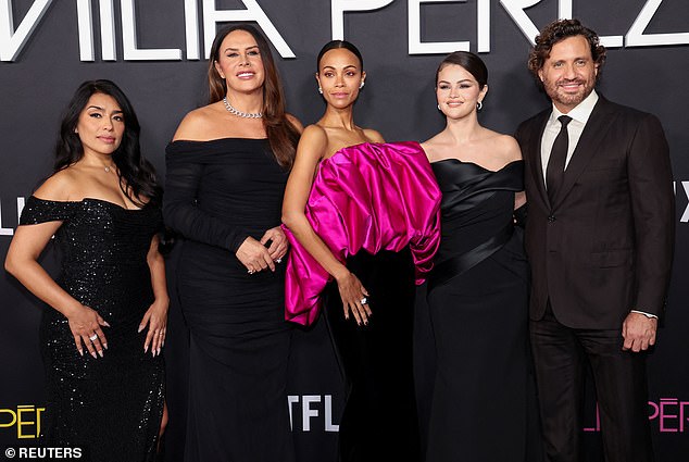 L-R Adriana Paz, Karla Sofia Gascon, Zoe, Selena and Edgar Ramirez