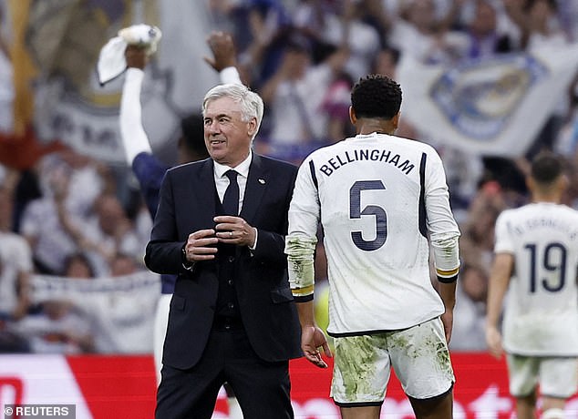 Ancelotti expressed his support for Bellingham and said he is 'very satisfied' with his work