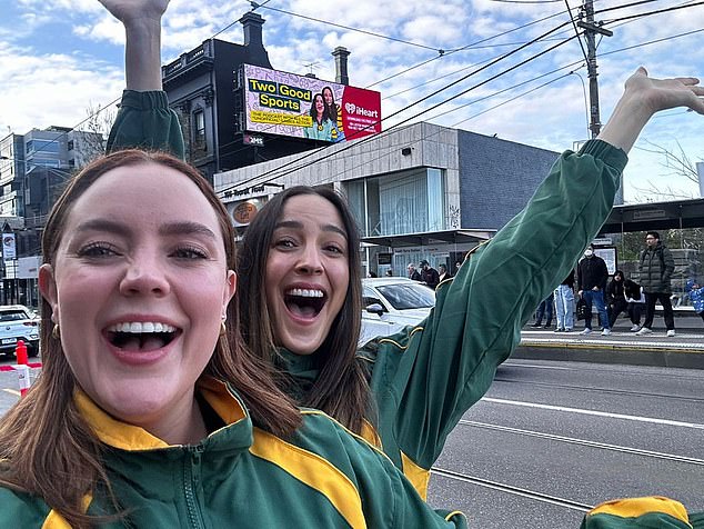 Gelmi (right) spoke with Georgie Tunney (left) on the Two Good Sports podcast