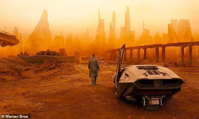 Alcom Entertainment, the makers of Blade Runner 2049, say they had specifically denied a request earlier that day to use footage from the film (pictured). They accuse Telsa of using AI-generated images for 'fake endorsement'