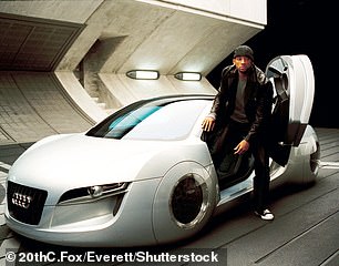 Det. Del Spooner (Will Smith) is shown driving Audi RSQ, a concept car developed by Audi for use as product placement in the science fiction film