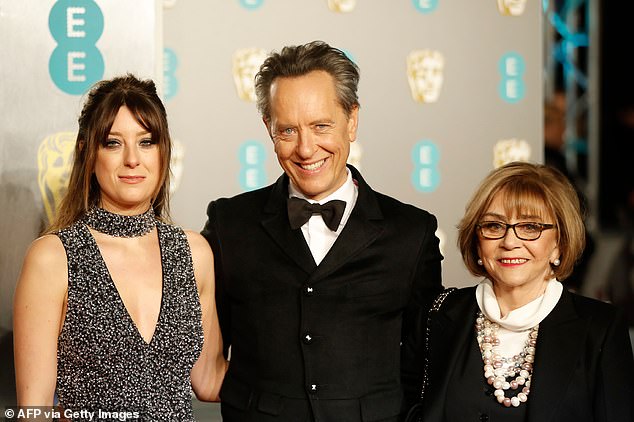 Their close-knit family often attended events together, such as the Baftas here in 2019 with Olivia, Richard and Joan