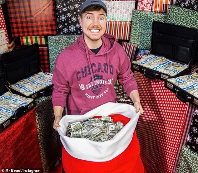 YouTube star MrBeast (pictured) was once hailed as a 'philanthropist', but multiple events have called his reputation into question