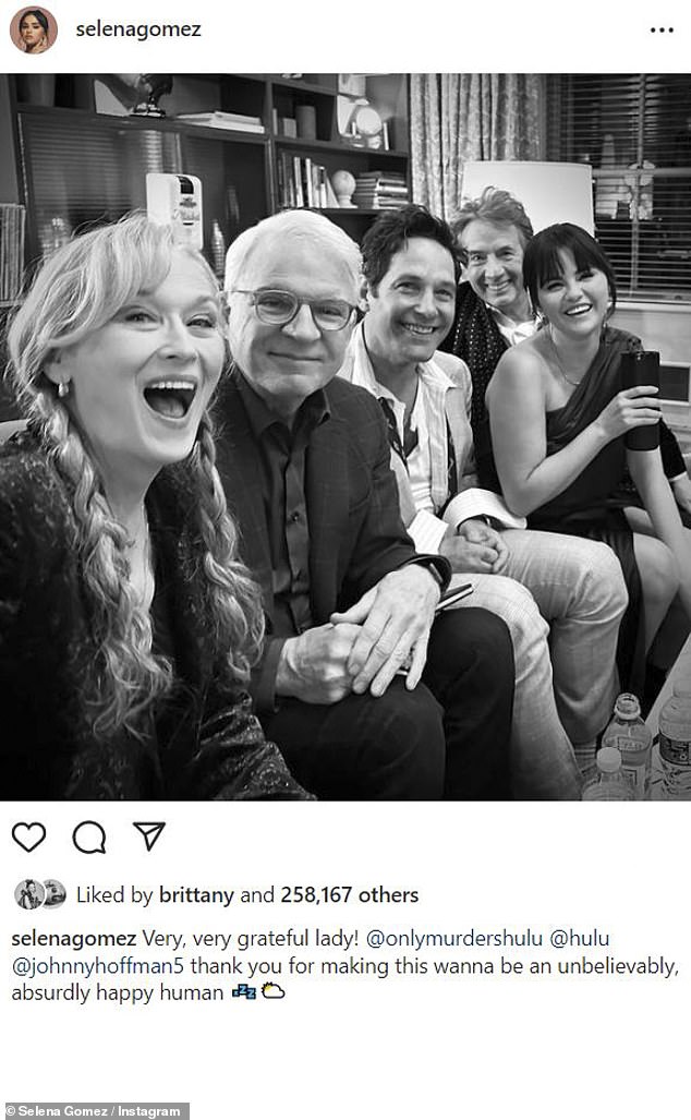 Meryl with her OMITB costars in a Selena Gomez post