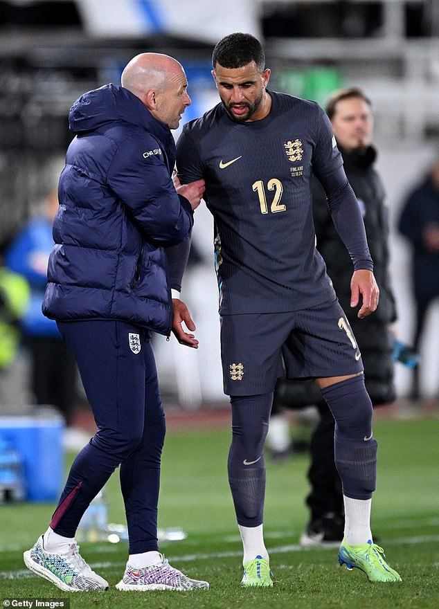 Kyle Walker returned from the recent England international matches with a knee injury