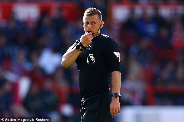 Marinakis allegedly spat at the feet of referee Josh Smith (pictured) as he walked through the tunnel after Forest lost 1-0 at home to Fulham on September 28.