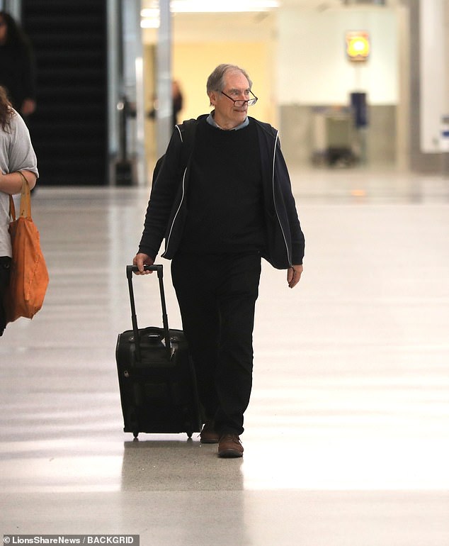 The celebrated actor was spotted making a rare public appearance on Monday when he was spotted at Los Angeles International Airport