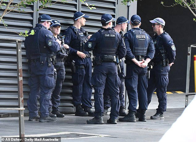 Several police officers were seen standing outside the hotel property where MAFS is filmed