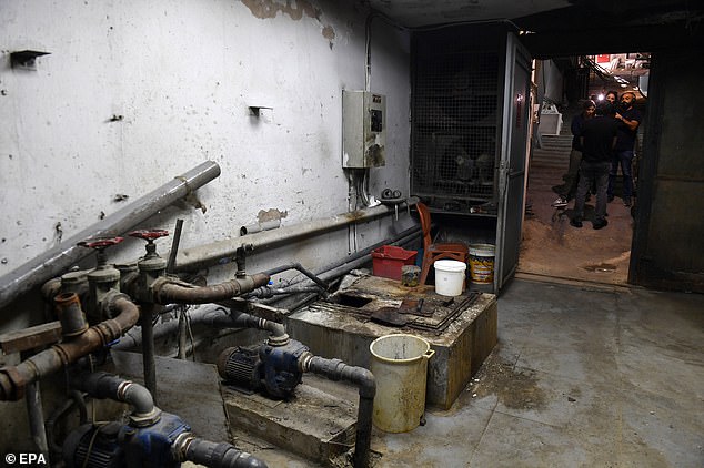 A photo taken during a press tour organized by the Sahel Hospital administration shows hospital facilities in Beirut, Lebanon