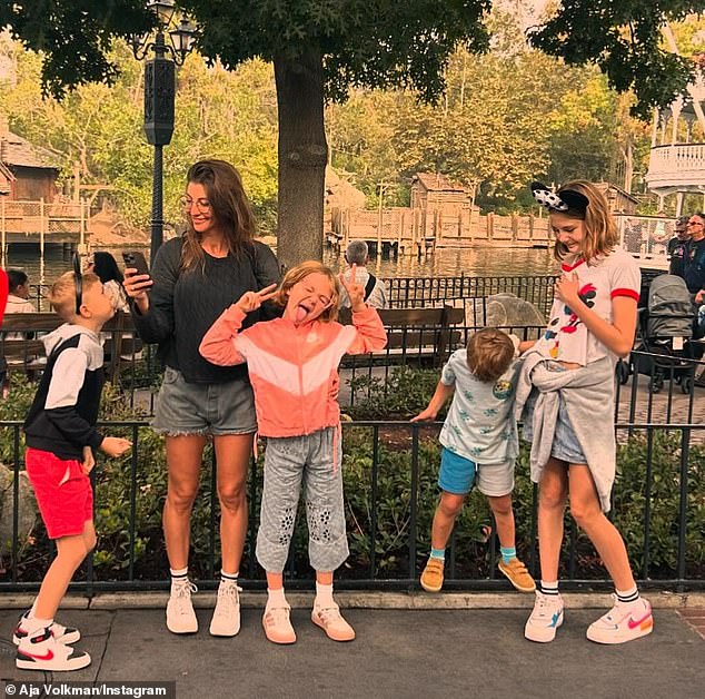 Dan and his 44-year-old ex-Egyptian bandmate now share joint legal and physical custody of their four children: son Valentine, 5; fraternal twin daughters Gia James and Coco Rae, 7; and daughter Arrow, 12 (photo October 2)