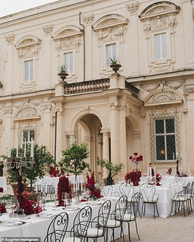 The couple's wedding reception continued the theme of grandeur and the venue was decorated to perfection