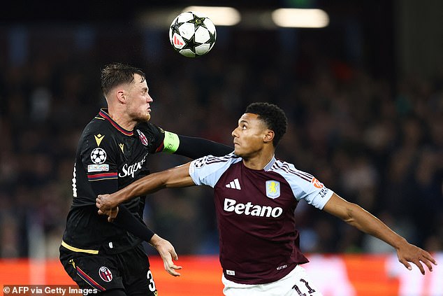 Ollie Watkins (right) appeared on the bench but had no significant impact