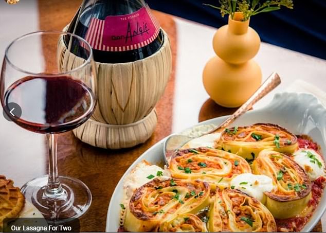 The two ordered several dishes that filled the table and also had a cocktail or two during their two-hour meal