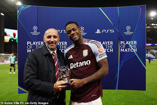 Duran's performance earned him UEFA's Man of the Match award and he was all smiles at the time