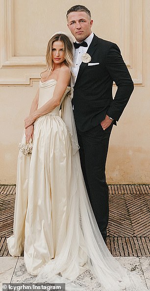 Sam Burgess and his wife Lucy Graham simply glowed as they got married in Rome, Italy, on Sunday. they are pictured on the left in 2022, when they first started dating