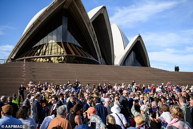 Aussies were banned from entering the Opera House steps during this year's royal visit