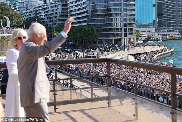 Charles and Camilla stopped to talk to the public on Tuesday