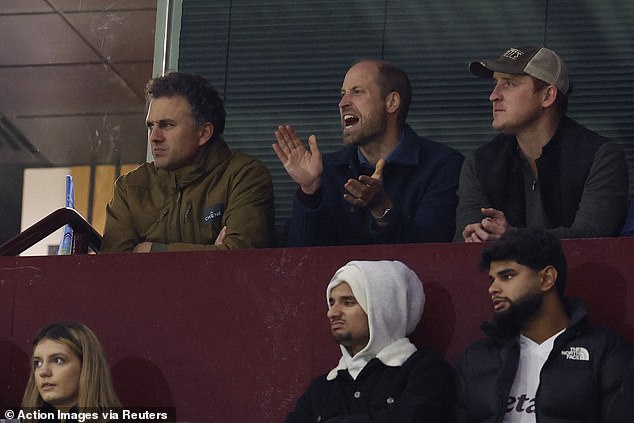 Prince William was there when Aston Villa defeated Bayern Munich earlier this month