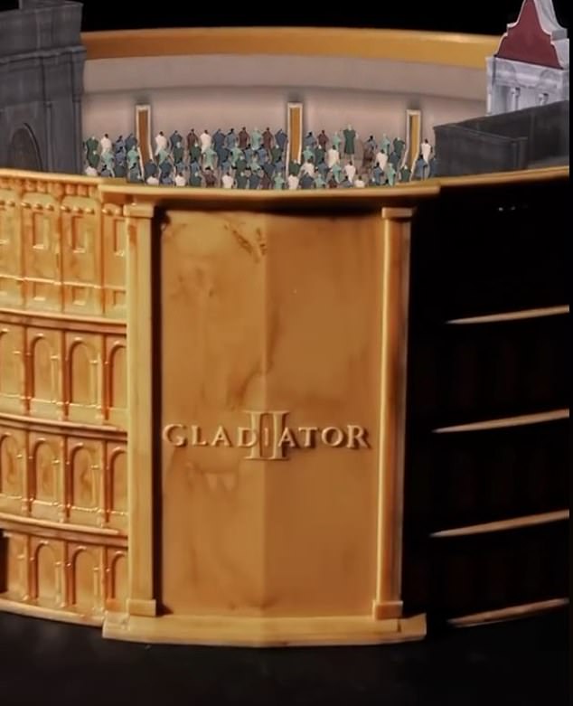 After fans eat all the popcorn inside, they can use new augmented reality (AR) technology that reveals a Gladiator battle inside the actual bucket