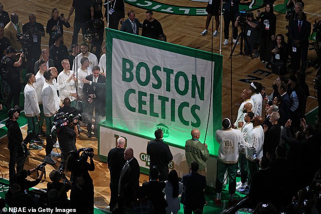 The Celtics raise the 2024 championship banner before Tuesday's opener in Boston