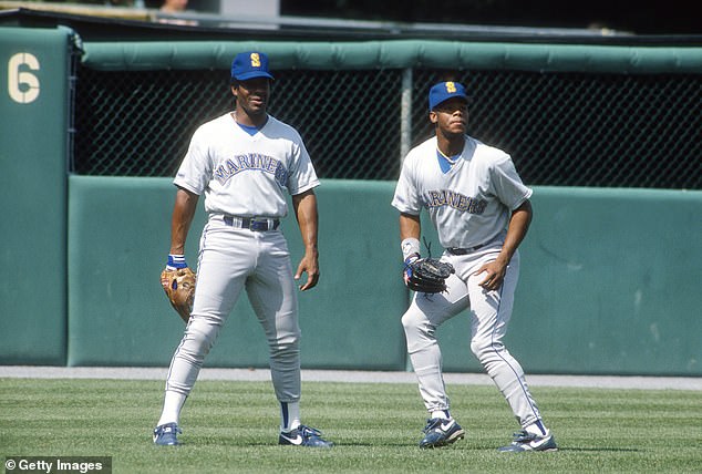 Ken Griffey Jr. (left) played alongside his son and namesake during the 1990 season