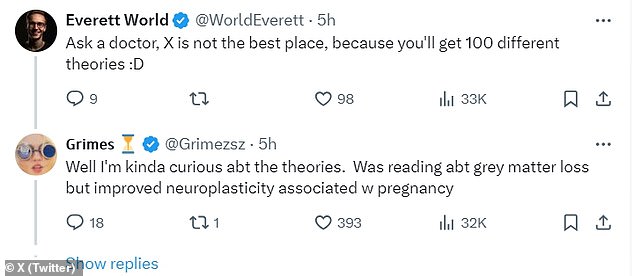 One user told Grimes that the platform owned and operated by Musk is not the best place to get good answers on this topic